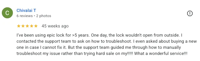 Review EPIC: using >5 years, support team guided me instead of hard sale